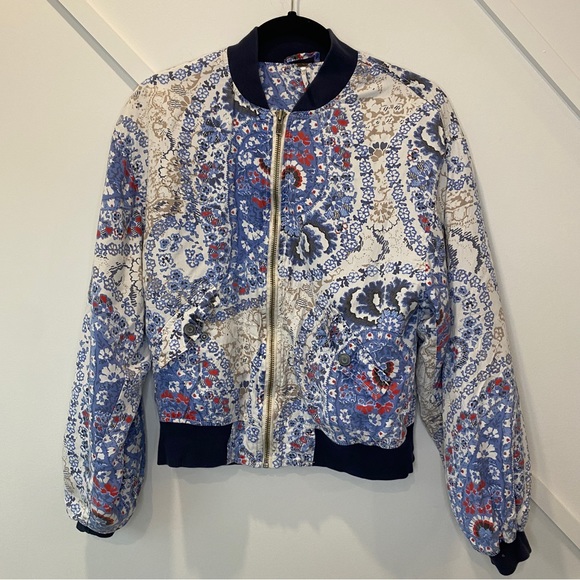 Free People Paisley Bomber Jacket - XS - Picture 7 of 11